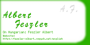 albert feszler business card